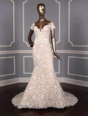 ISABELLE ARMSTRONG Glenn X Wedding Dress Lace Trumpet Sexy Formal Bridal Gown 10
